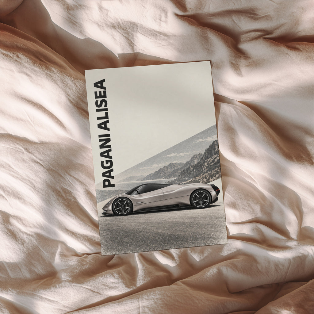 Vintage Pagani Alisea Car Print, Supercar Poster