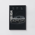 Vintage Audi RS4 Print, Performance Estate Wall Art