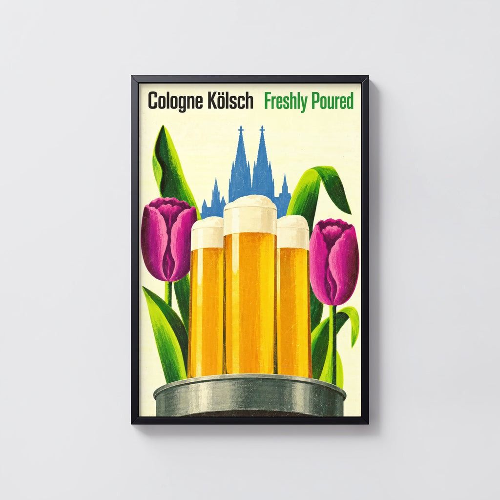 Vintage Cologne Kolsch Beer Print, Tulip Poster