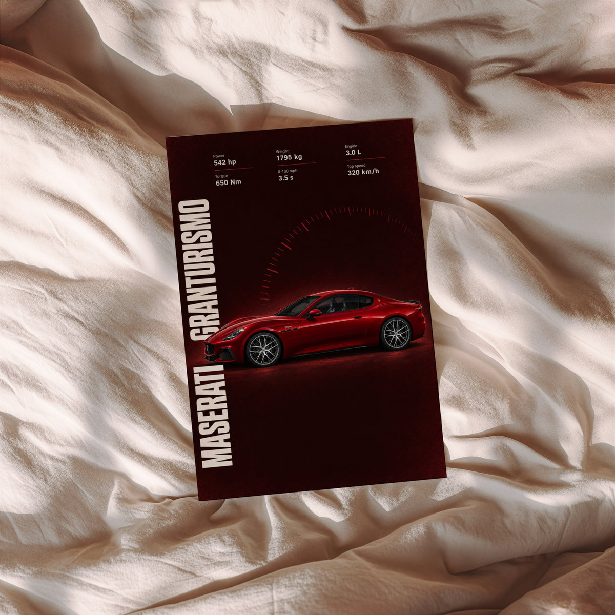 Vintage Maserati GranTurismo Print, Car Wall Art