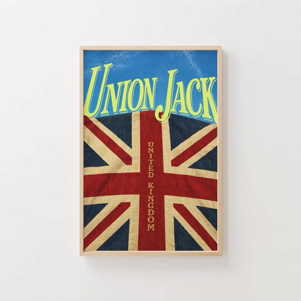 Vintage Union Jack Poster, British Flag Wall Art, UK Print