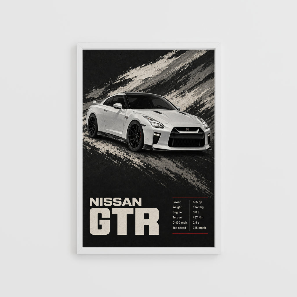 Vintage Nissan GTR Print, Car Wall Art