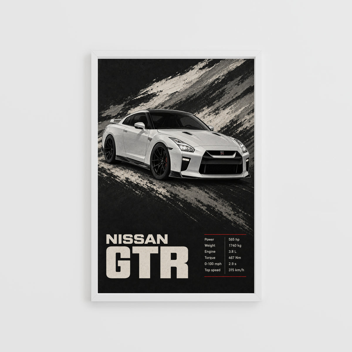 Vintage Nissan GTR Print, Car Wall Art
