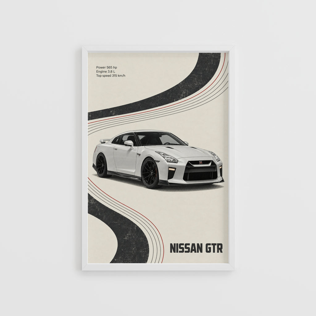 Vintage Nissan GTR Print, Car Wall Art
