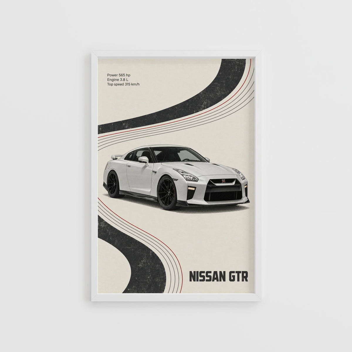Vintage Nissan GTR Print, Car Wall Art