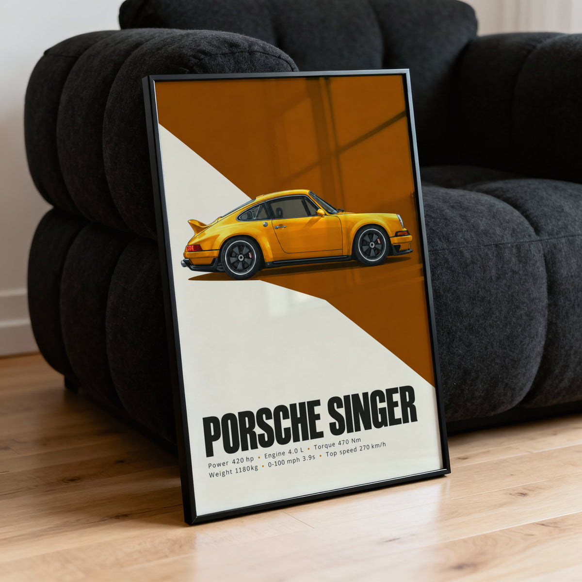 Vintage Porsche Singer Car Print, Wall Art