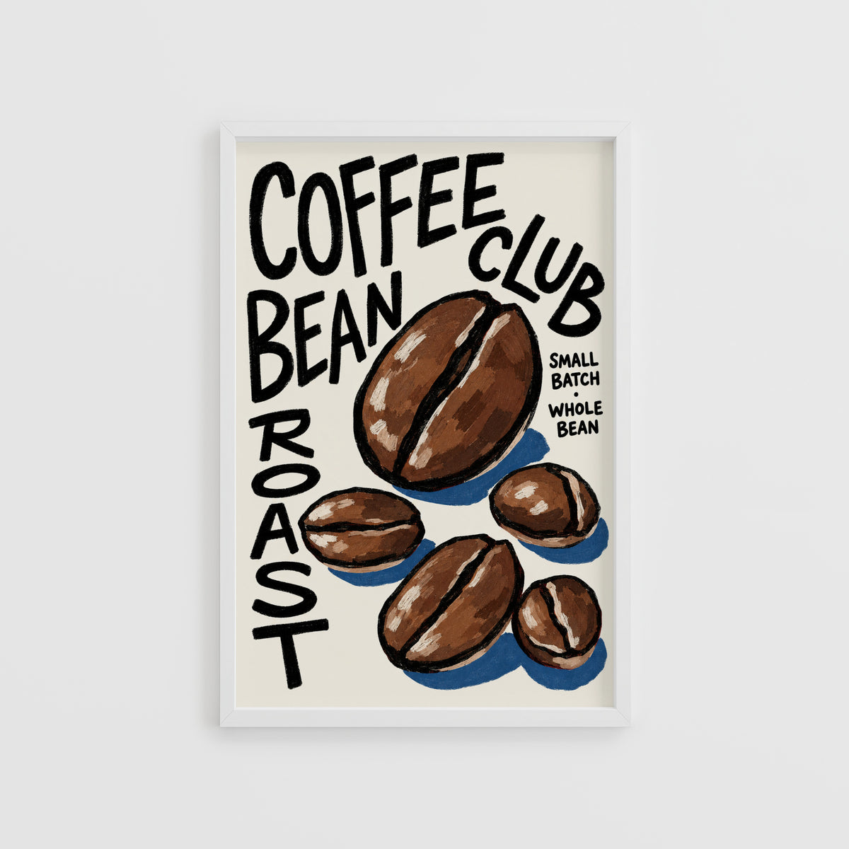 Vintage Coffee Bean Print and Poster, Kitchen Wall Art