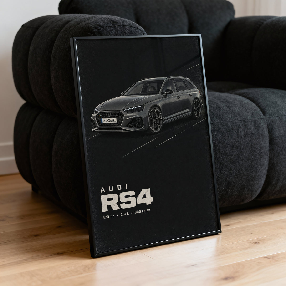 Vintage Audi RS4 Avant Print, Car Wall Art