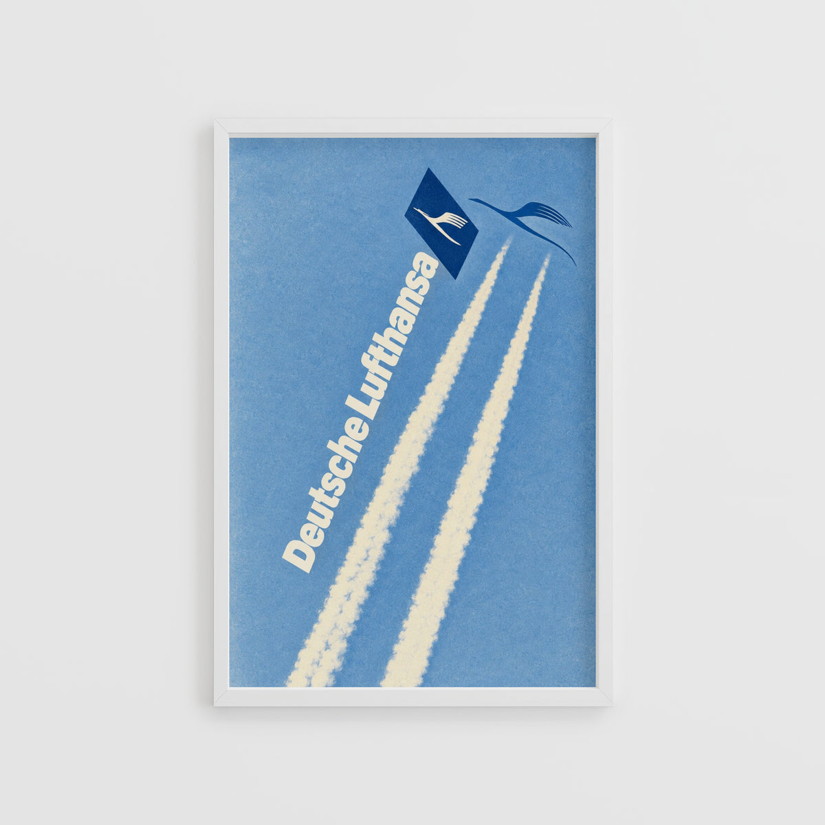 Vintage Lufthansa Poster, Aviation Wall Art, Airline Print