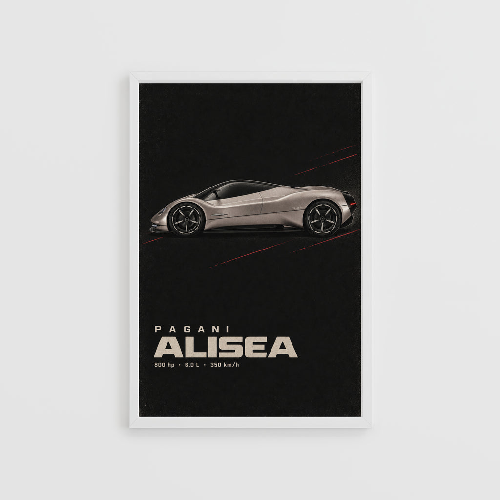 Vintage Pagani Alisea Print, Car Poster, Wall Art