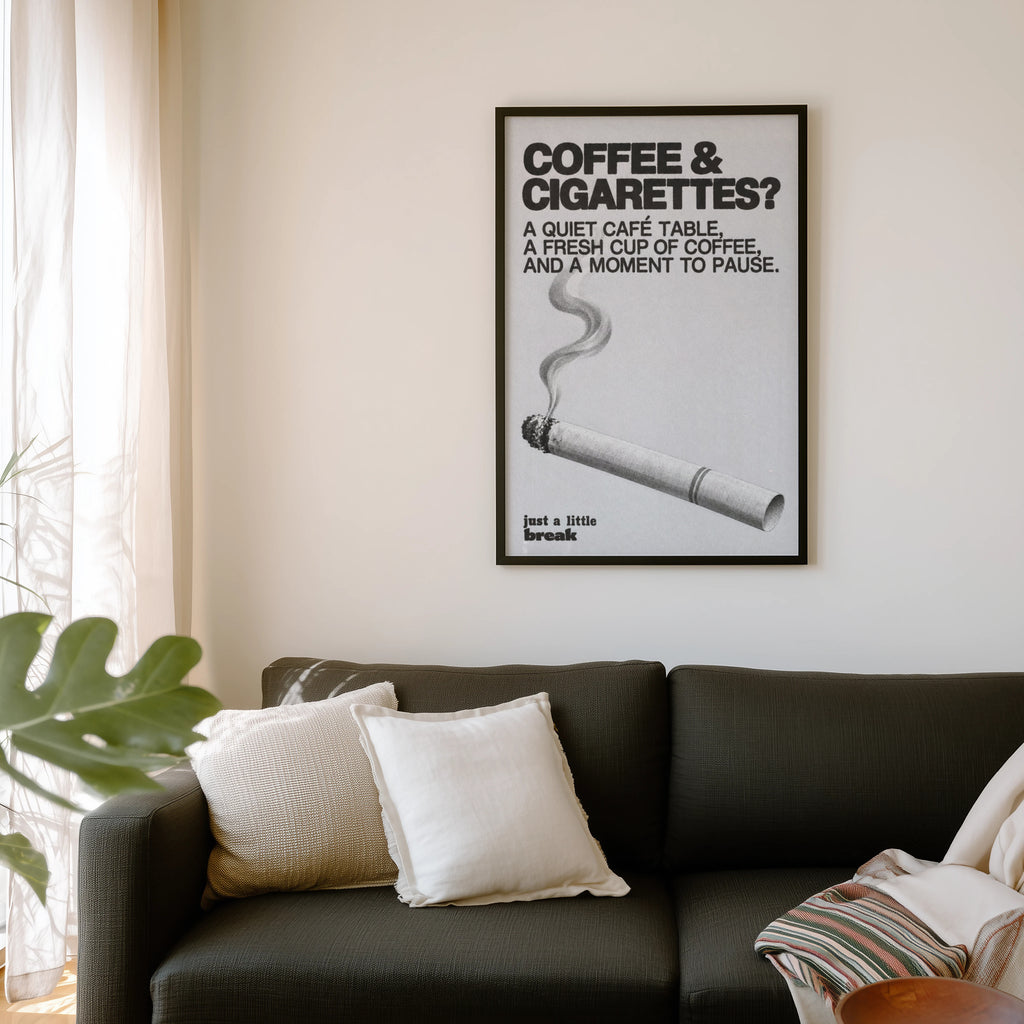Vintage Coffee Print and Poster, Cafe Kitchen Wall Art