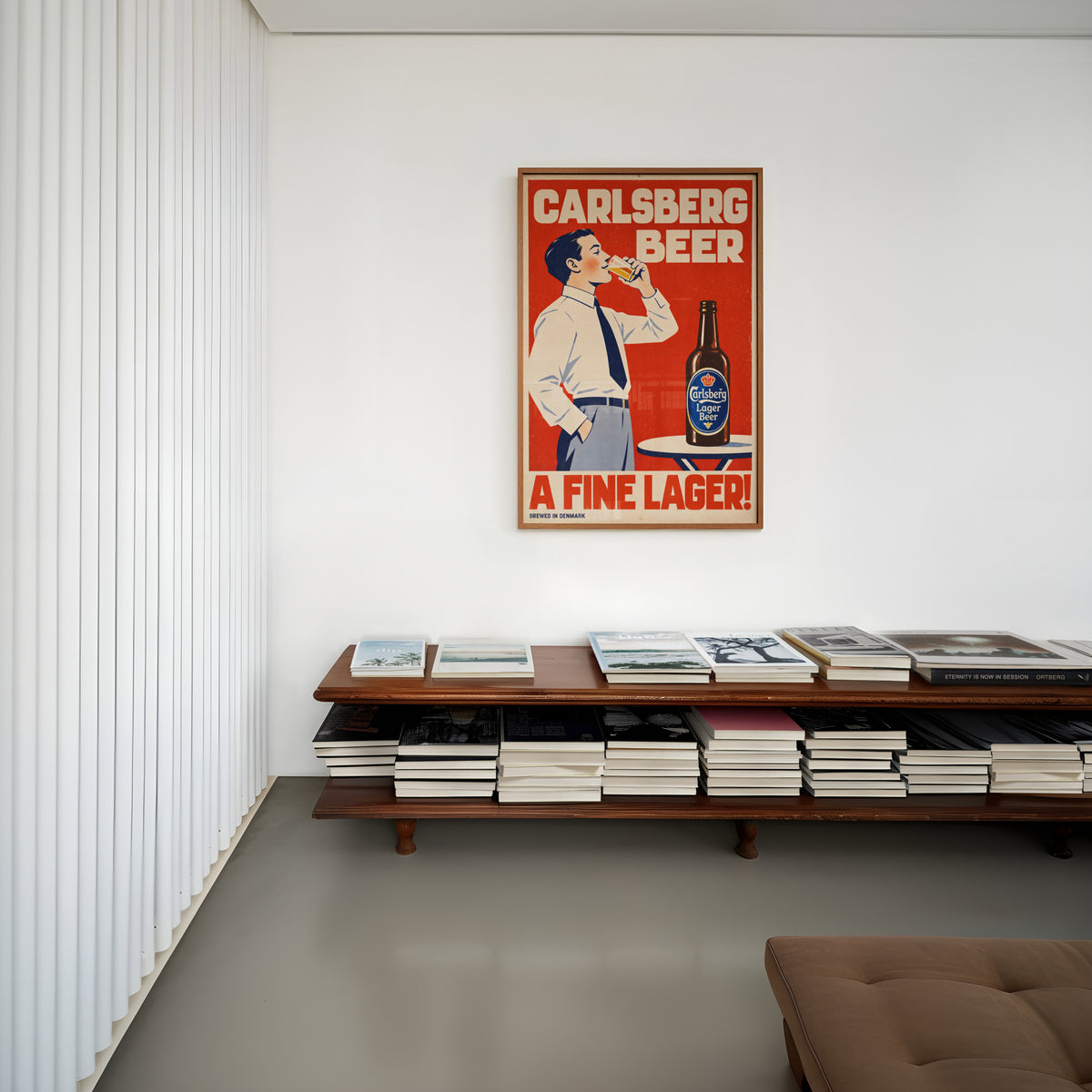 Vintage Carlsberg Beer Print Poster, Lager Wall Art