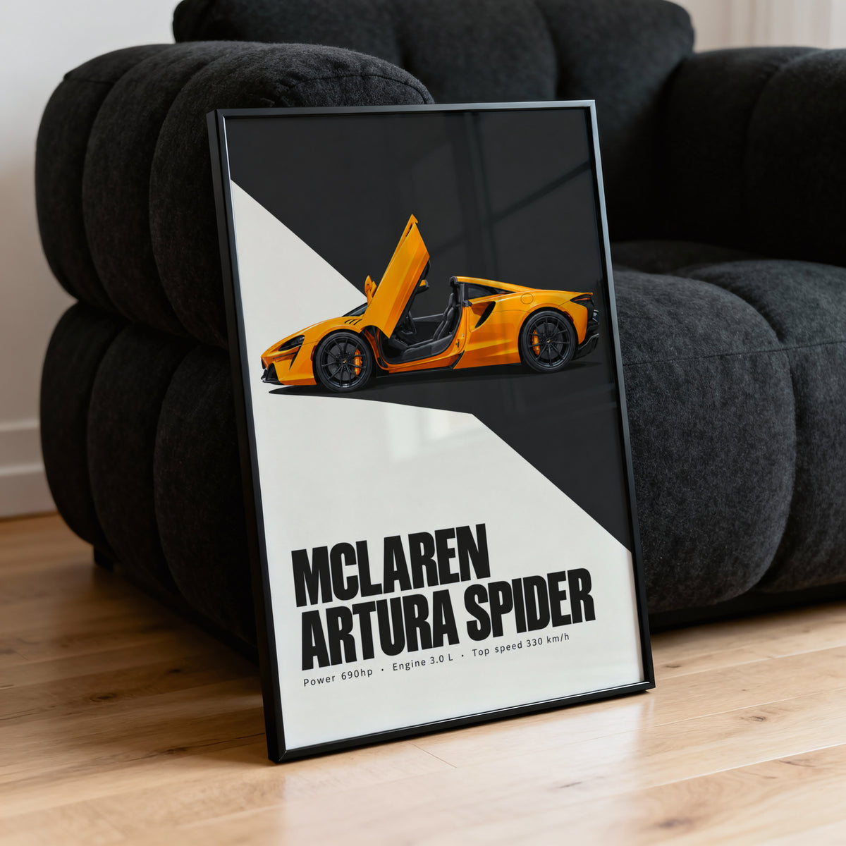 Vintage McLaren Artura Spider Print, Supercar Wall