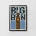Vintage Big Ben Poster, London Wall Art, England Print