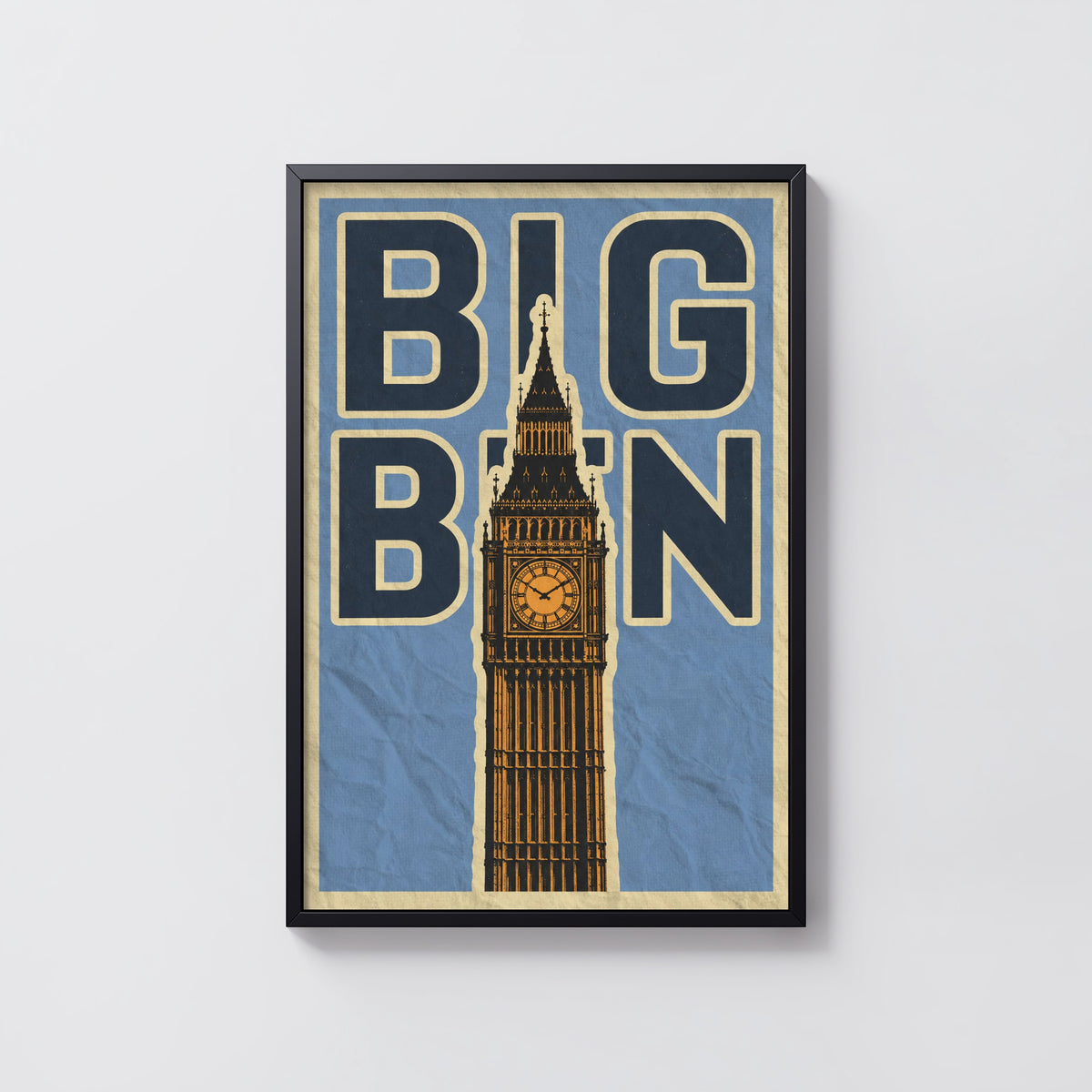 Vintage Big Ben Poster, London Wall Art, England Print