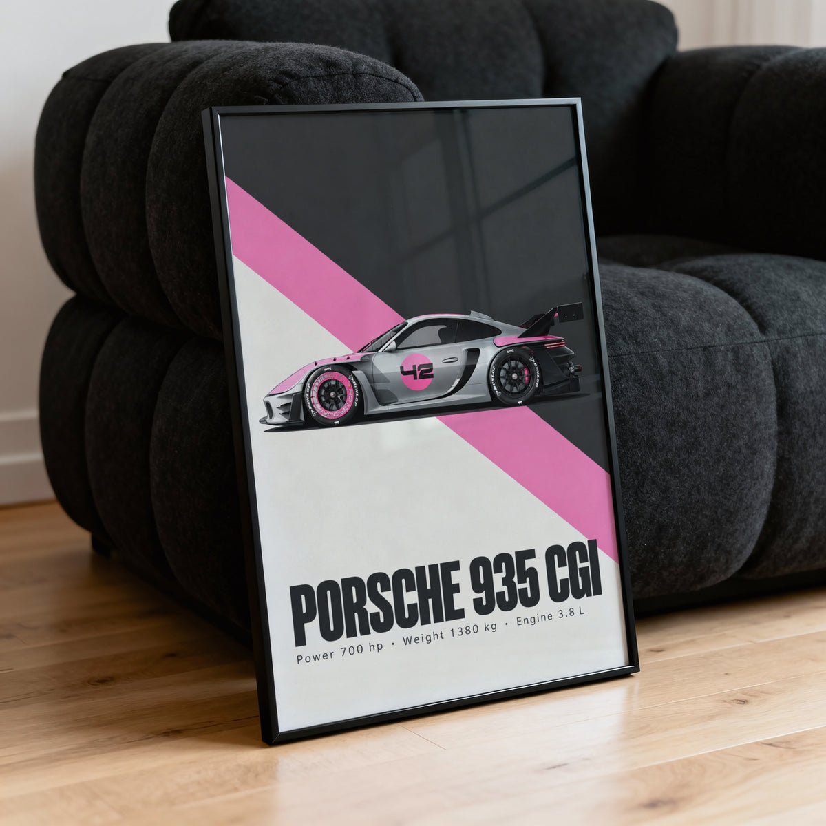 Vintage Porsche 935 Print, Racing Car Wall Art