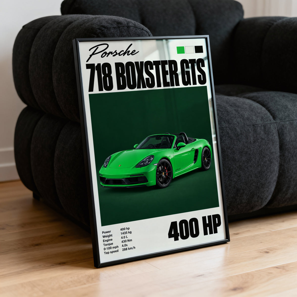Vintage Porsche 718 Boxster GTS Print, Car Wall Art