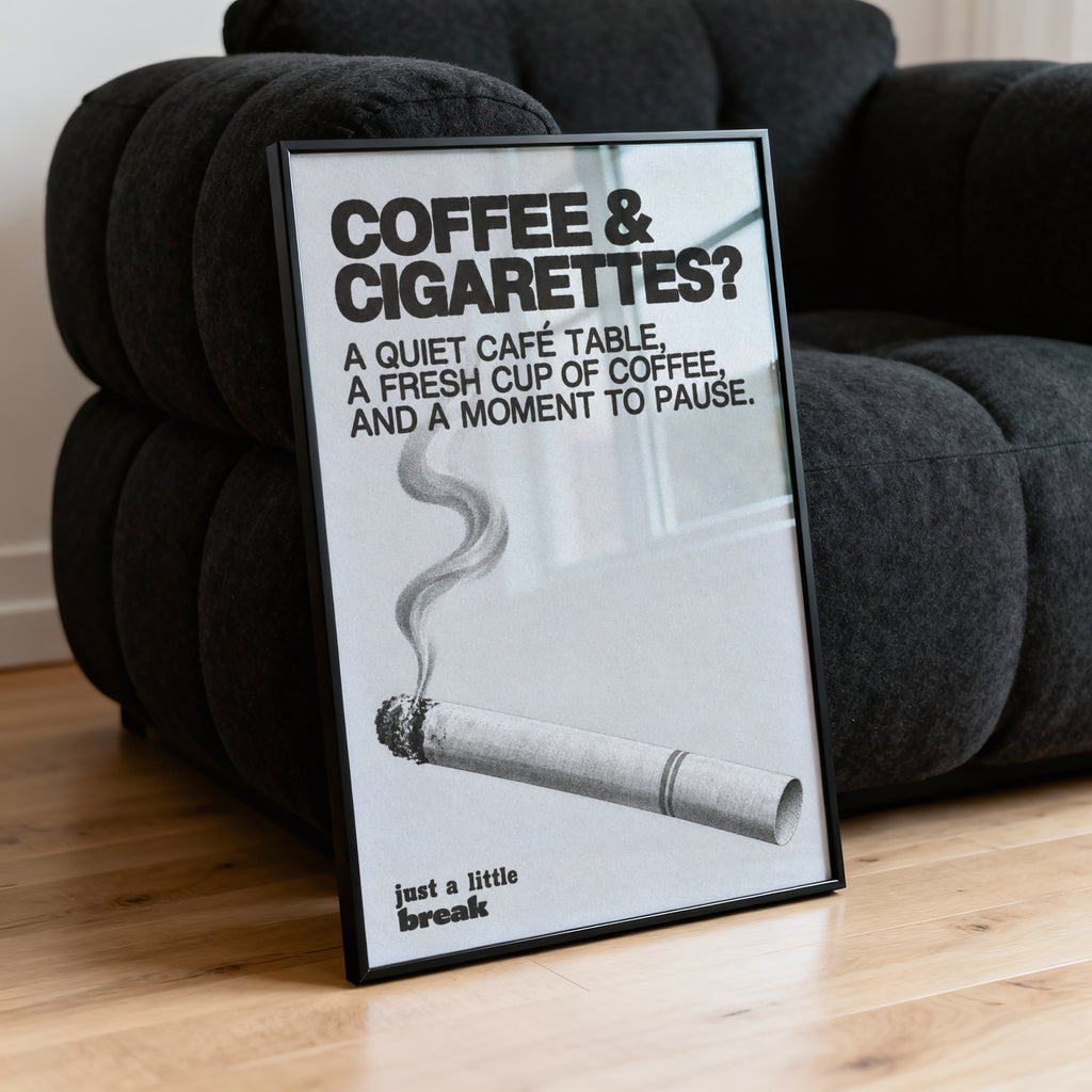 Vintage Coffee Print and Poster, Cafe Kitchen Wall Art