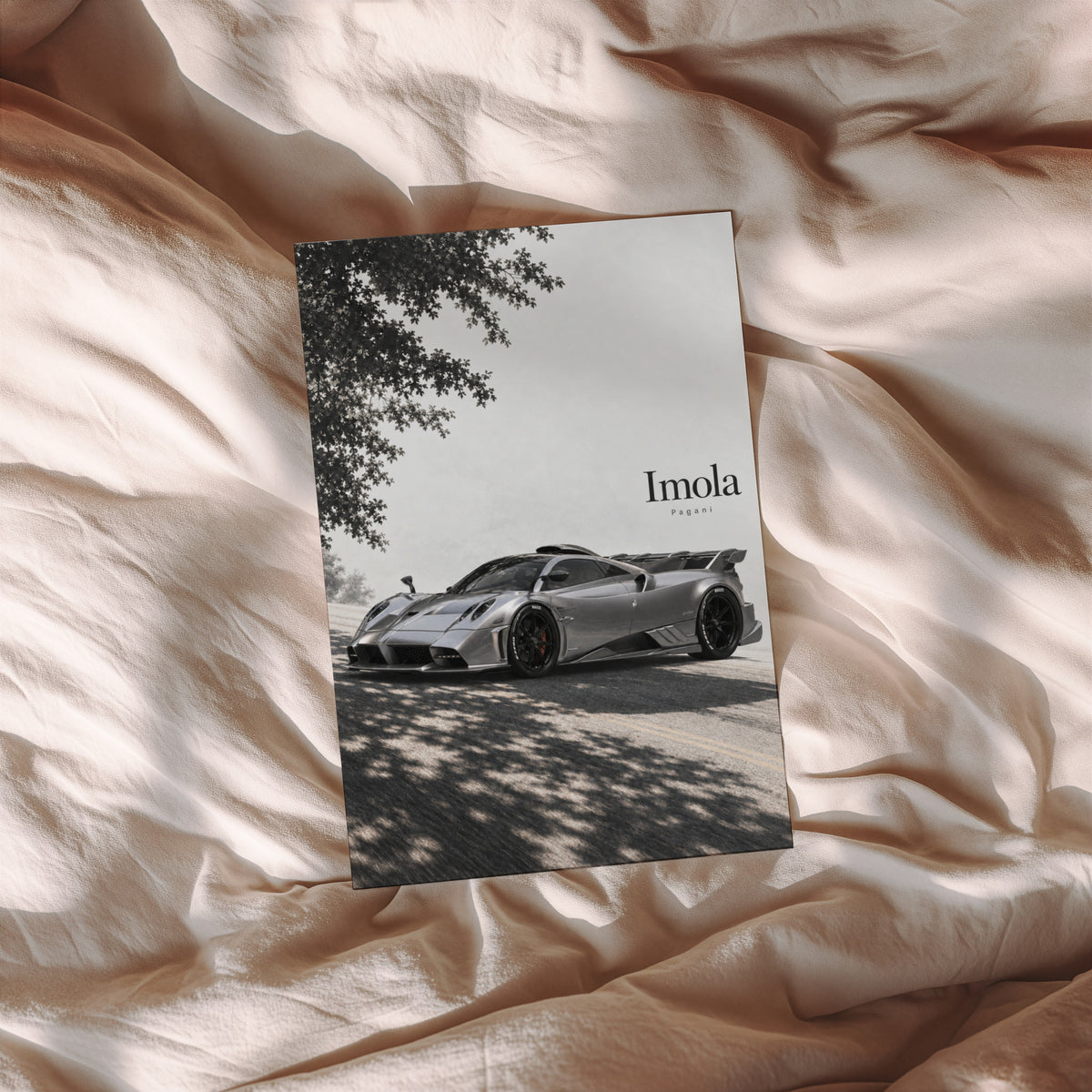 Vintage Pagani Imola Print, Supercar Wall Art