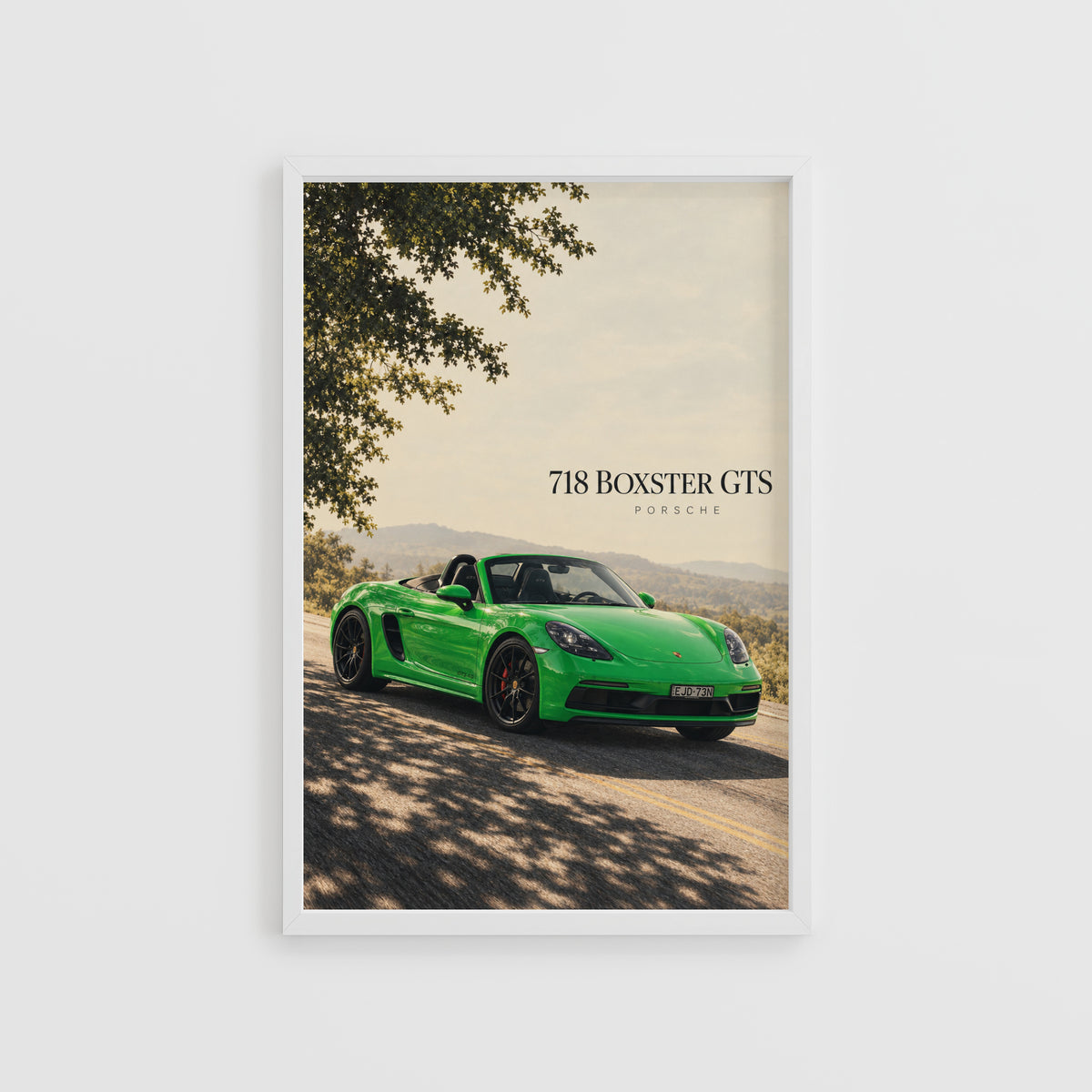 Vintage Porsche 718 Boxster GTS Print, Car Wall Art