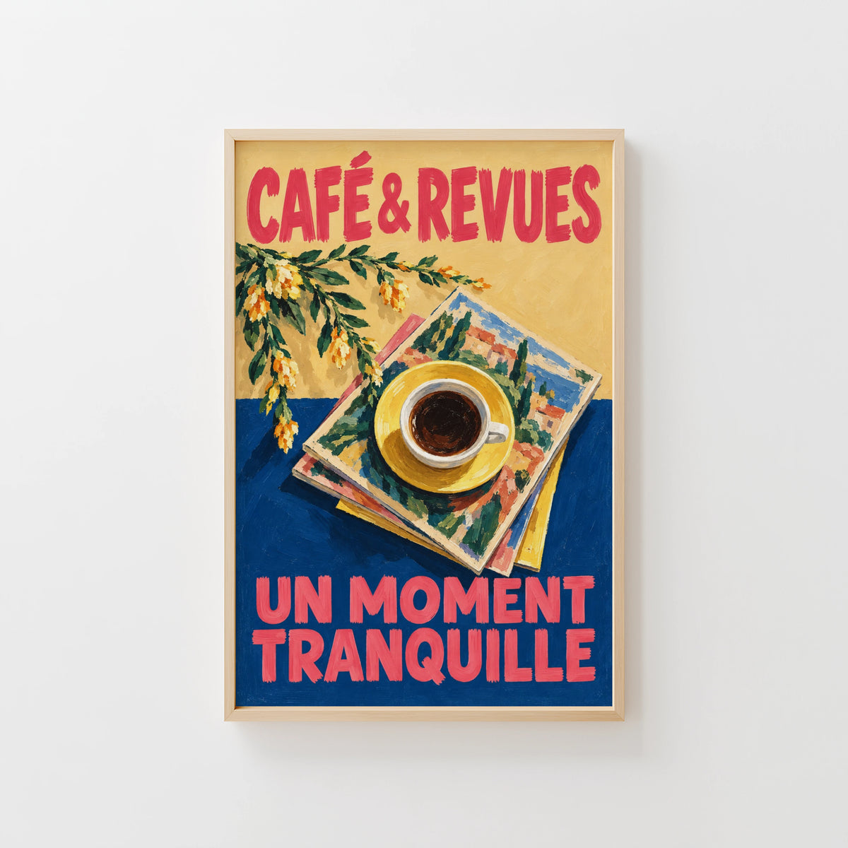 Vintage Coffee Print, Cafe Poster, French Wall Art