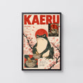 Vintage Japanese Frog Print, Matcha Tea Time Poster