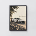Vintage Audi R8 LMS GT2 Print, Racing Car Wall Art