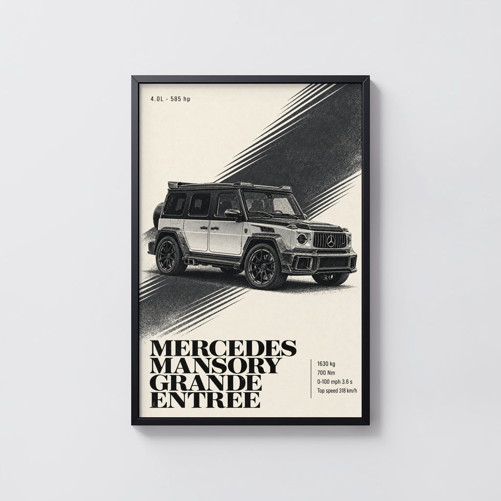 Vintage Mercedes Print, Mansory G Wagon Wall Art