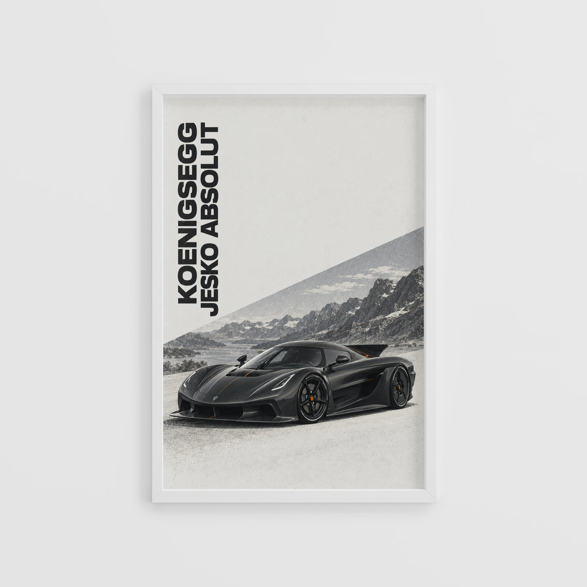Vintage Koenigsegg Jesko Absolut Print, Car Wall Art