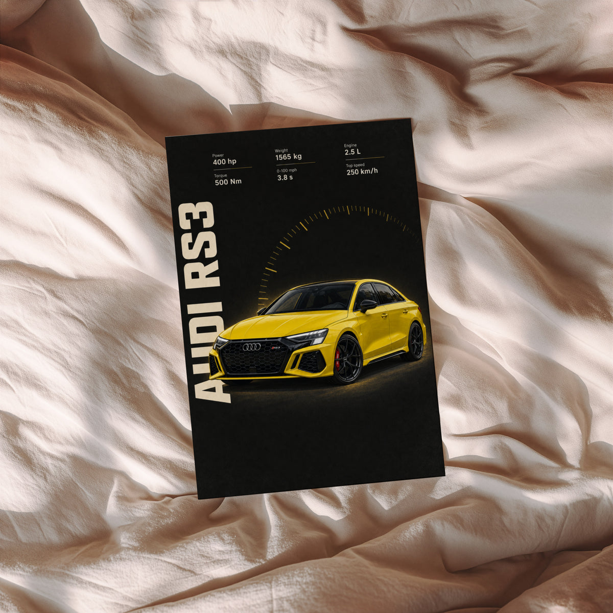 Vintage Audi RS3 Print, Car Wall Art