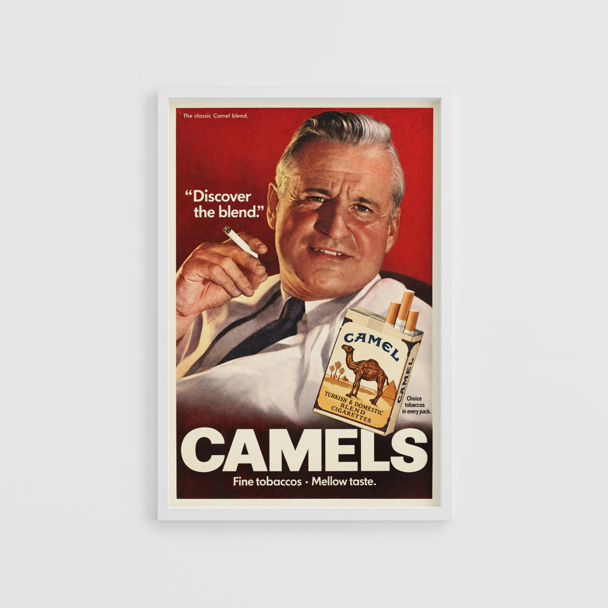 Vintage Camel Cigarettes Poster, Retro Advert Wall Art