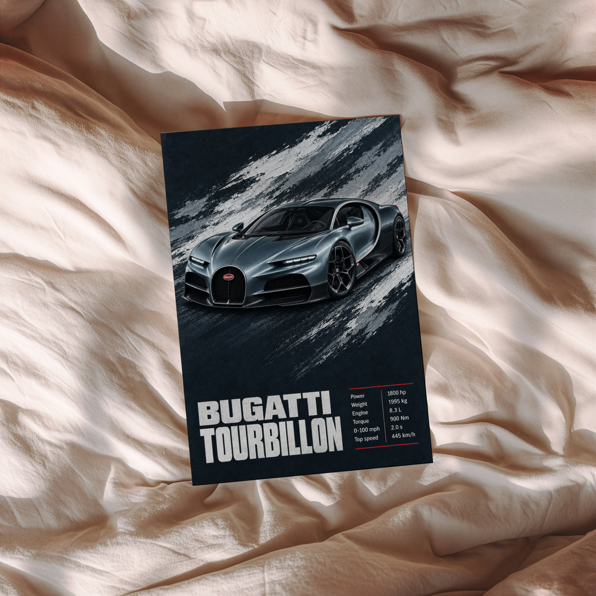 Vintage Bugatti Tourbillon Print, Supercar Wall Art