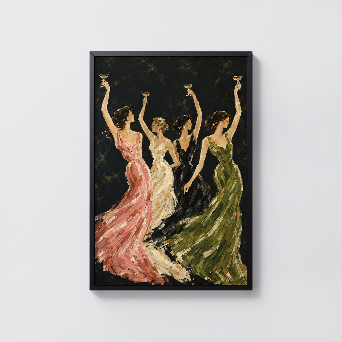 Vintage Print and Poster, Women Toasting Wall Art