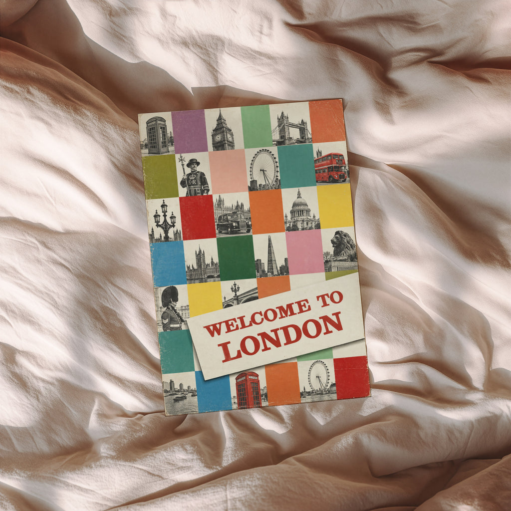 Vintage London Poster, Welcome to London Wall Art Print