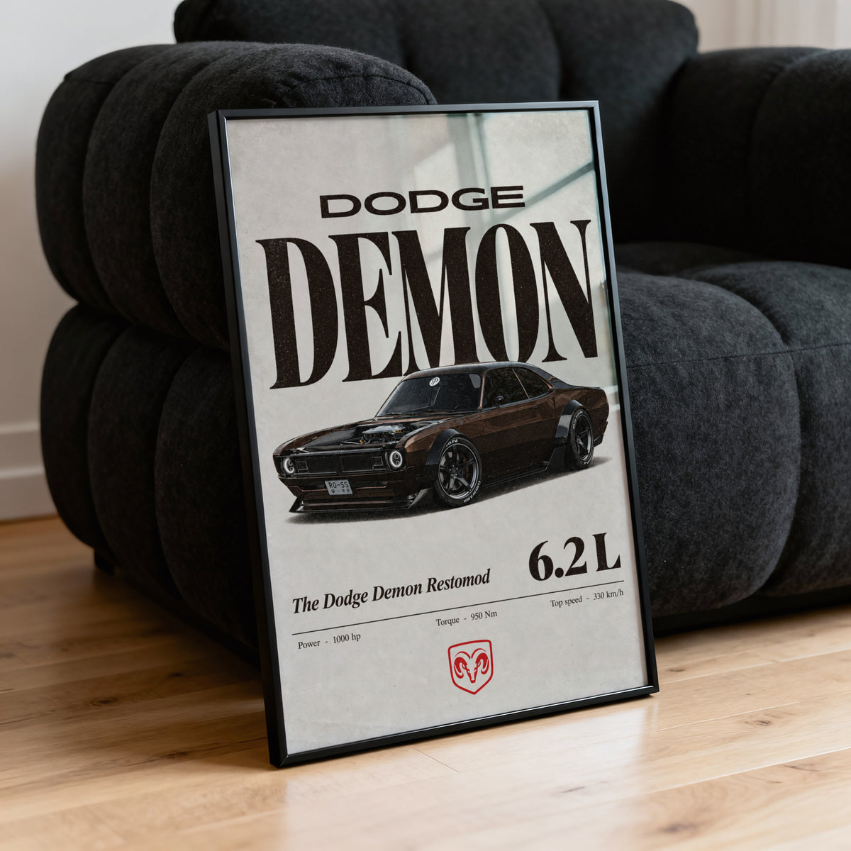 Vintage Dodge Demon Print, Muscle Car Poster