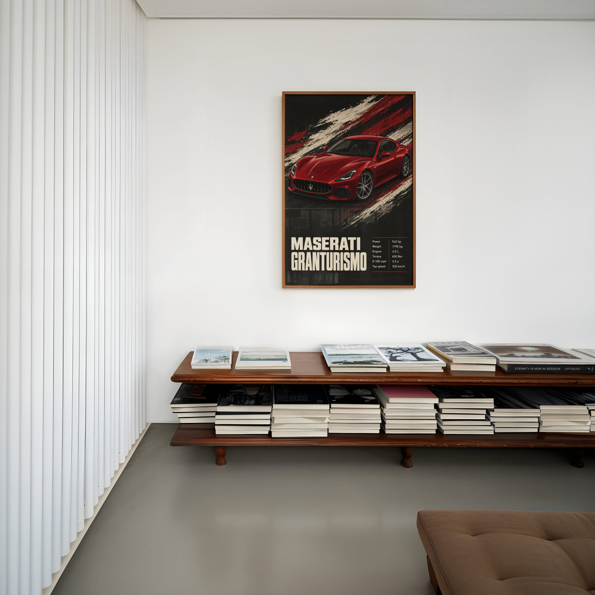 Vintage Maserati GranTurismo Print, Car Wall Art