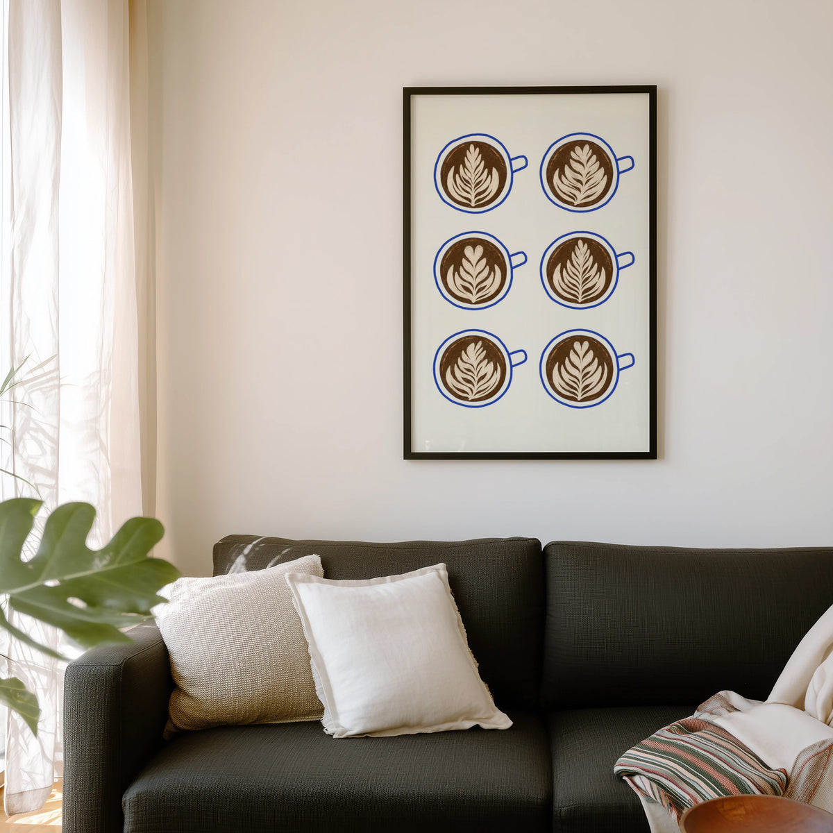Vintage Coffee Print and Poster, Latte Art Wall Art