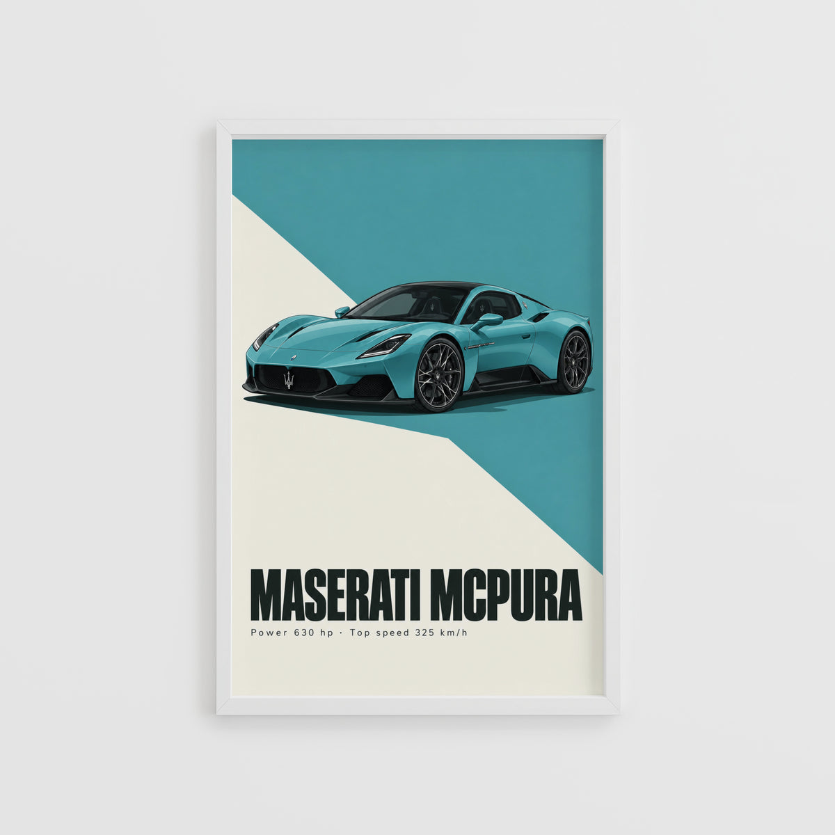 Vintage Maserati MCPura Print, Car Wall Art