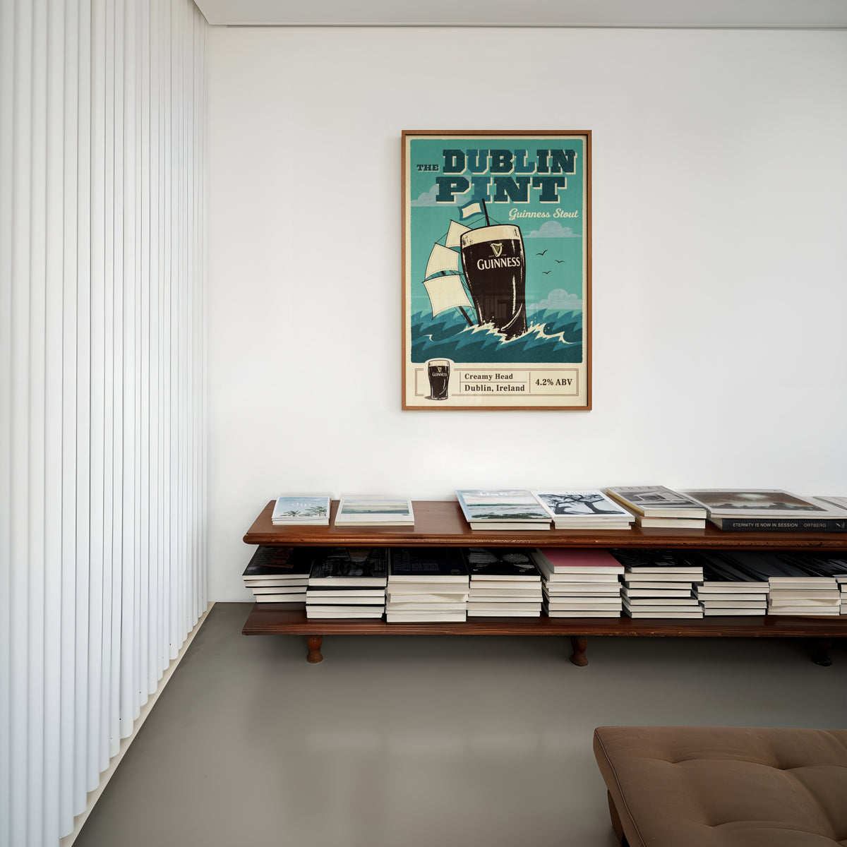 Vintage Guinness Print, Dublin Pint Beer Poster
