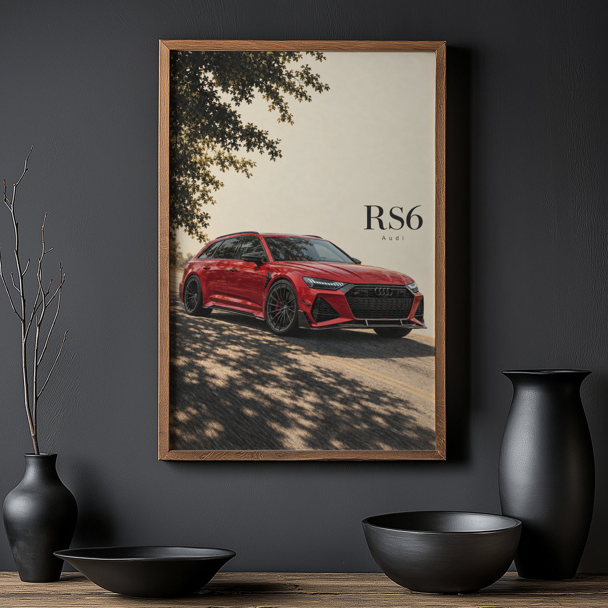 Vintage Audi RS6 Avant Print, Car Wall Art