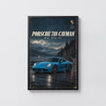 Vintage Porsche 718 Cayman Print, Sports Car
