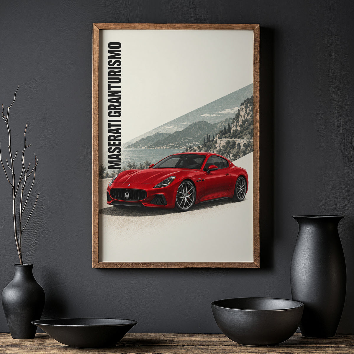 Vintage Maserati GranTurismo Print, Car Wall Art