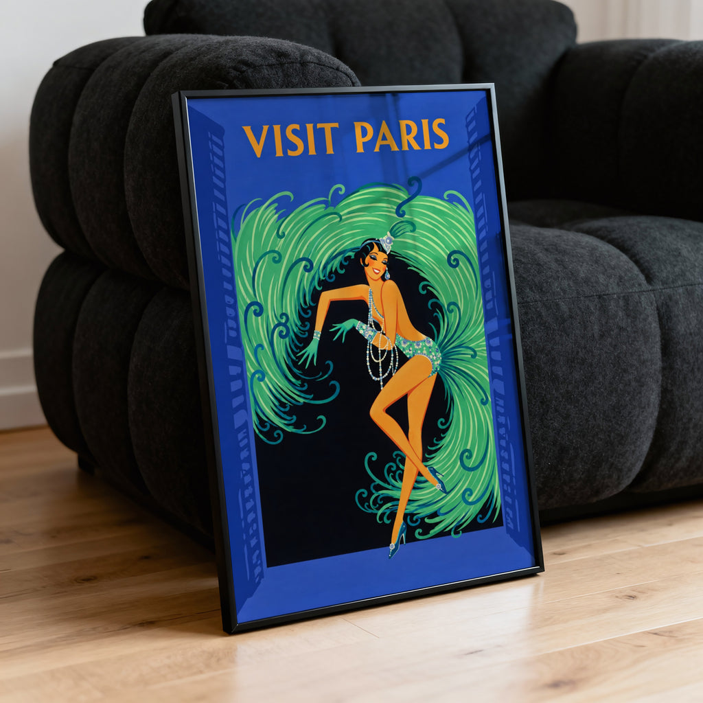 Vintage Paris Poster, Art Deco Cabaret Wall Art, Print