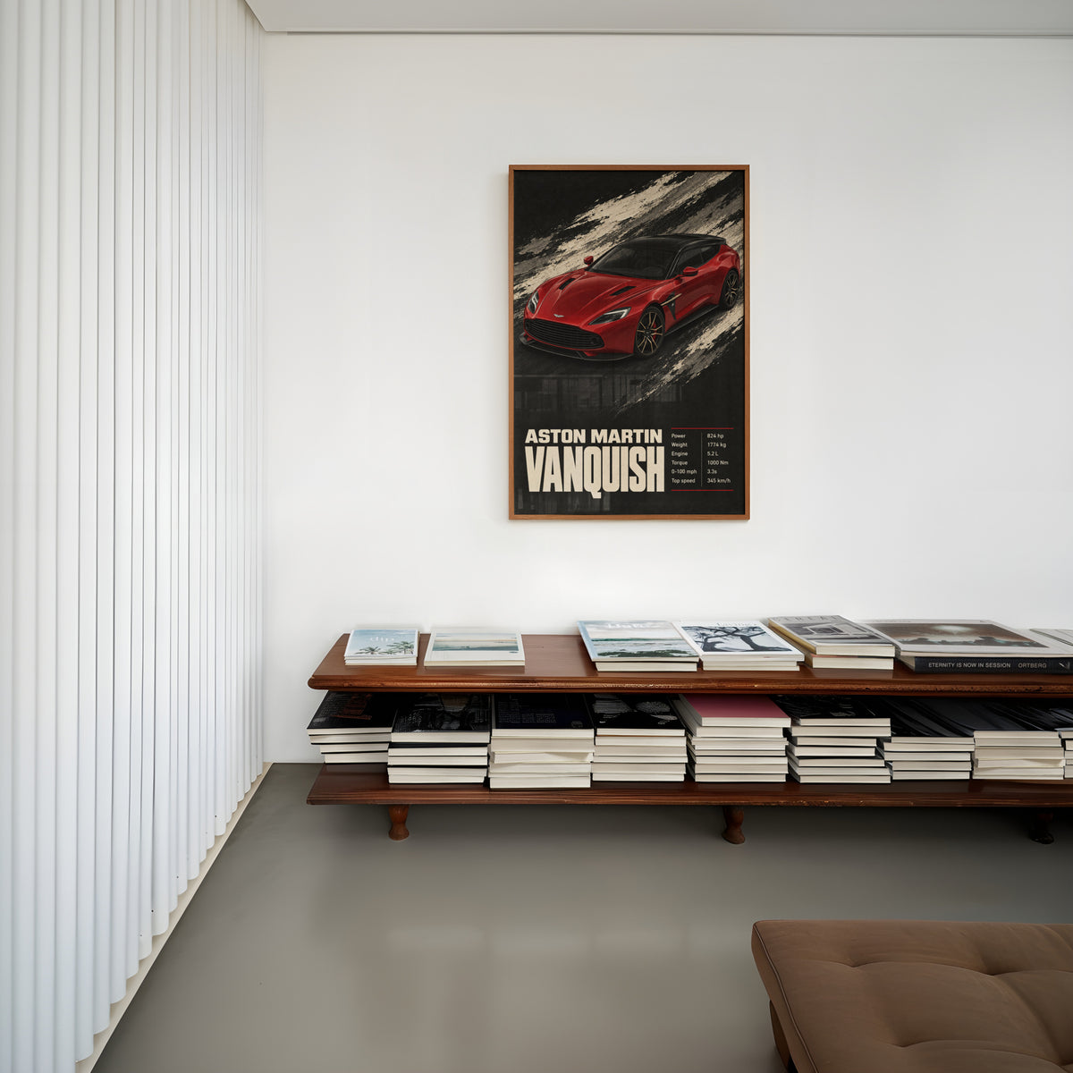 Vintage Aston Martin Vanquish Print, Car Wall Art
