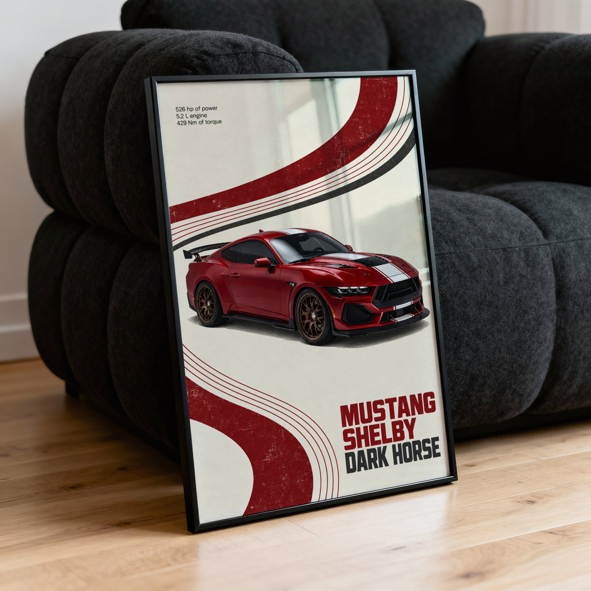 Vintage Mustang Shelby Dark Horse Print