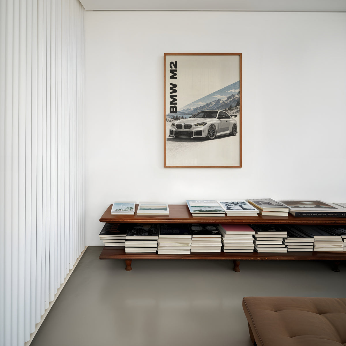 Vintage BMW M2 Print, Mountain Car Wall Art