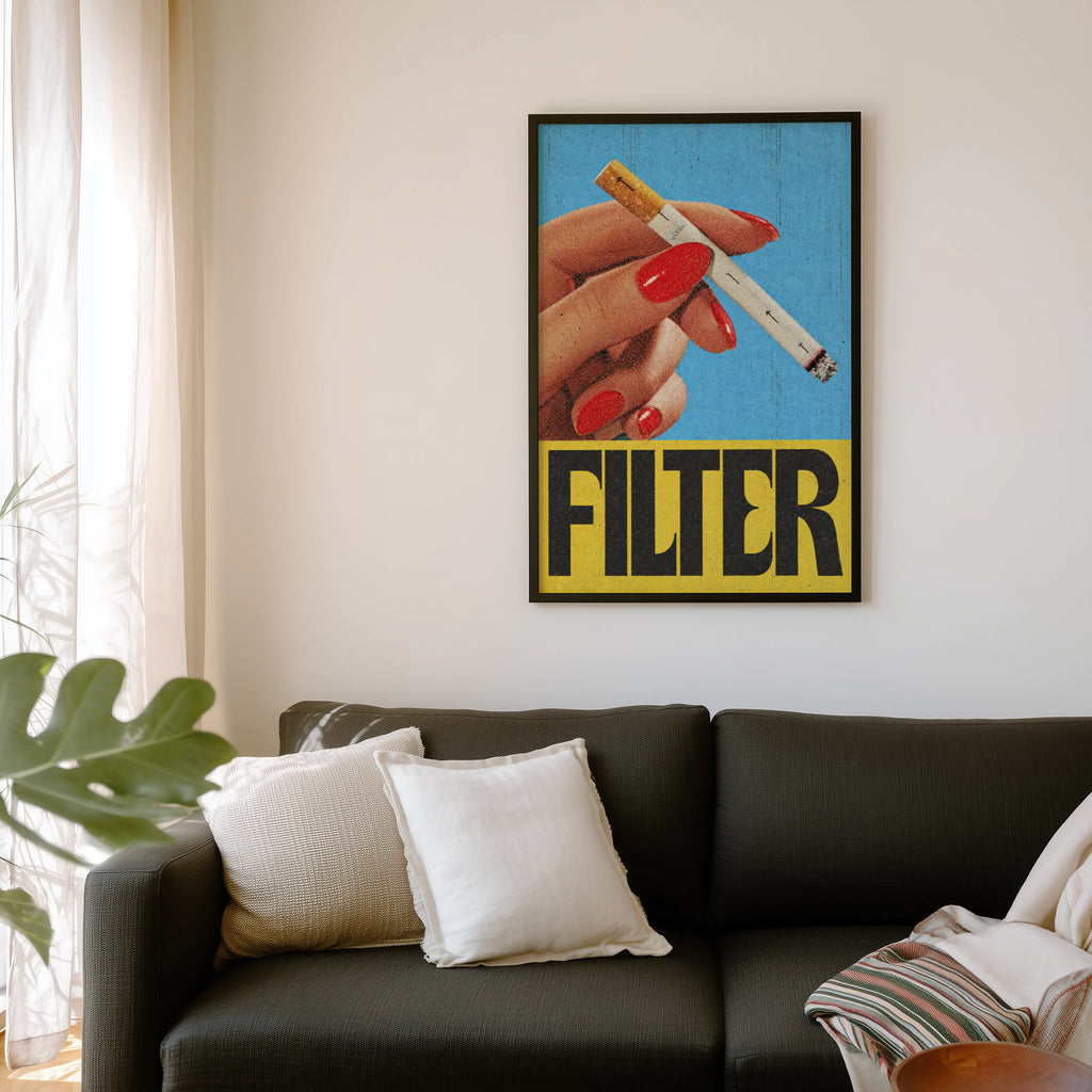 Vintage Cigarette Poster, Retro Advert Wall Art, Print