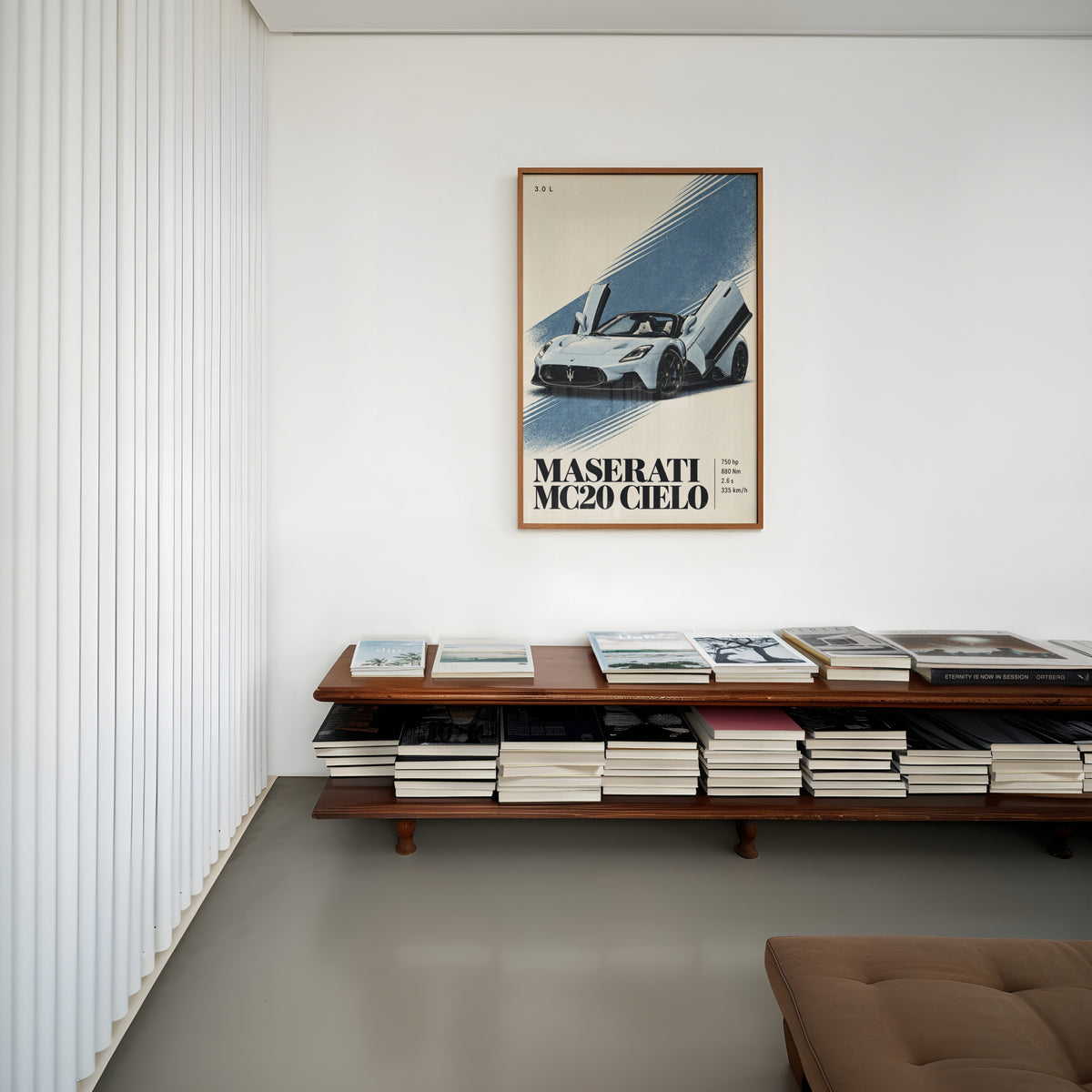 Vintage Maserati MC20 Cielo Car Print, Wall Art