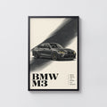 Vintage BMW M3 Car Print, Garage Wall Art