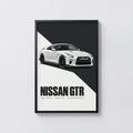 Vintage Nissan GTR Print, Car Wall Art